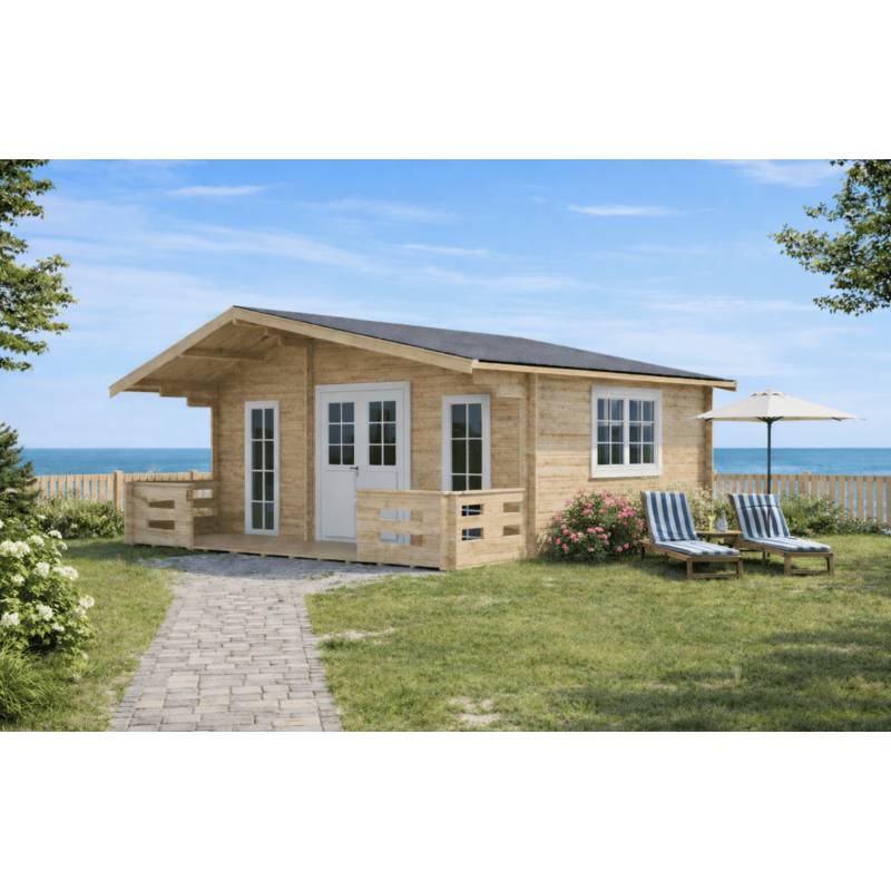 Dom drewniany - CHABER 600x600 33,6 m2