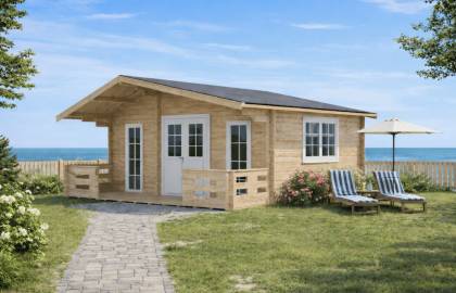 Dom drewniany - CHABER bez PODŁOGI