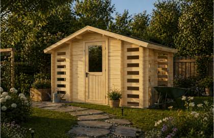 Domek narzędziowy KOKOSZKA B Z DREWUTNIĄ