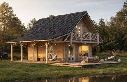 dom drewniany minorka