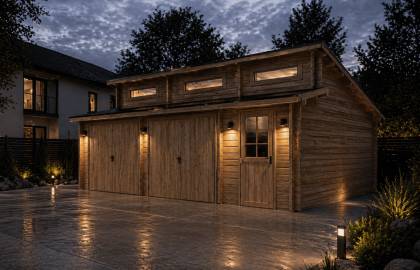 Garaż drewniany - DOMINIK